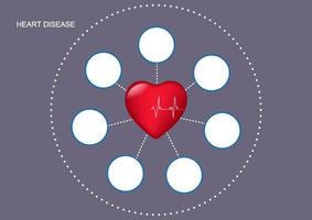 graphics drawing heart, for presentation concept heart disease vector illustration