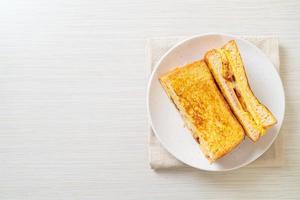 French toast ham bacon cheese sandwich photo