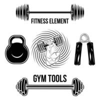 Gym element vector graphic hand drawing