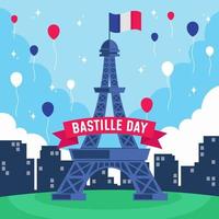 Happy Bastille Day Concept vector