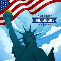 concepto del día de la independencia del 4 de julio vector