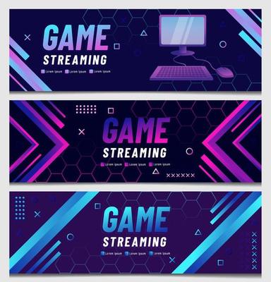 Game Streaming Banner Template Set