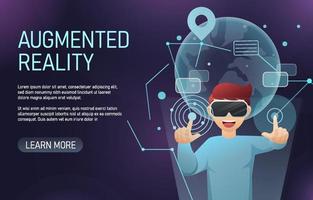 Augmented Reality Technology Background vector