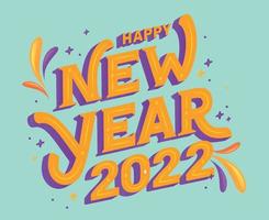 Design Happy New Year 2022 Vector Abstract Illustration
