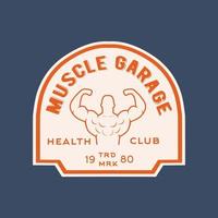 Illustration vector graphic of muscle garage,suitable for logo,symbol,etc.