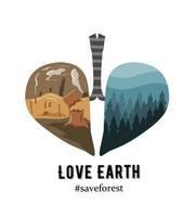 illustration vector of save forest,lung artwork,perfect for print,etc.
