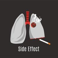 Illustration of the smoker lung,healthy campaign vector