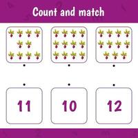 Counting game for preschool children.Count beets vector