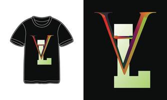 New Modern T-Shirt Design Template. vector