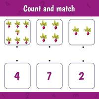 Counting game for preschool children.Count beets vector