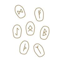 Doodle runes. Magic runes. Vector illustration .