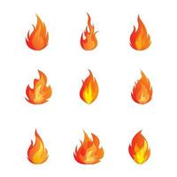 cute fire illustration design vector