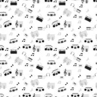 cute music pattern design vector