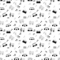 cute music pattern design vector