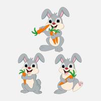 lindo conejo de dibujos animados animal vector