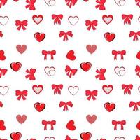 cute love and ribbon pattern design vector