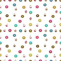 cute donut pattern design vector