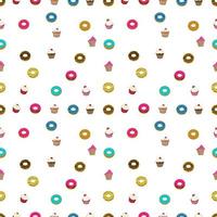 cute donut pattern design vector