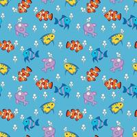 cute fish pattern design vector