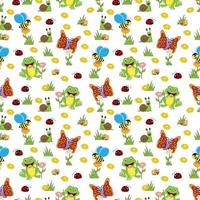 cute animal pattern design vector
