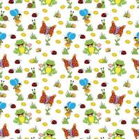 cute animal pattern design vector