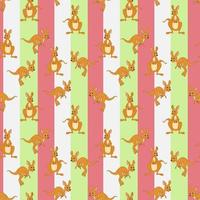 cute kangaroo pattern design vector