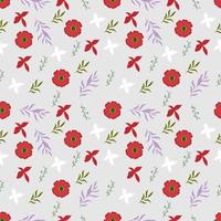 cute flower pattern design vector