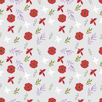 cute flower pattern design vector