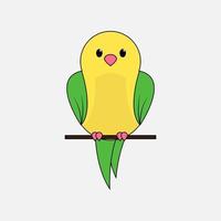 cute bird animal cartoon vector