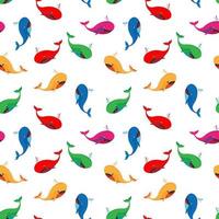 cute whale pattern design vector