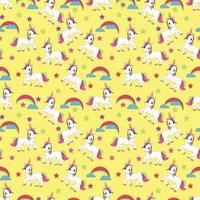 cute unicorn pattern design vector