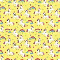 cute unicorn pattern design vector