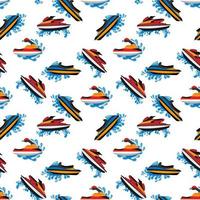 cute boat pattern design vector