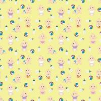 cute baby pattern design vector