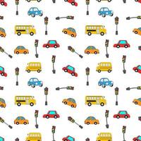 cute car pattern design vector