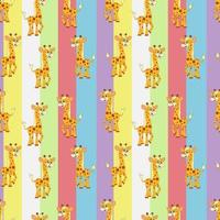 cute giraffe pattern design vector
