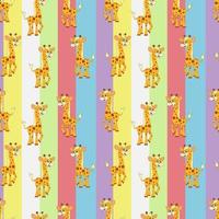 cute giraffe pattern design vector