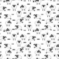 cute sheep pattern design vector