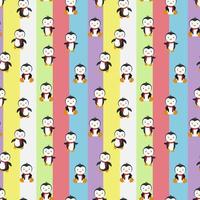 cute penguin pattern design vector