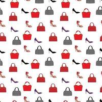 cute bag and shoe pattern design vector