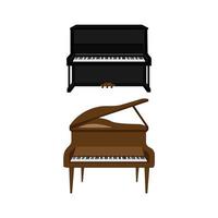 cute piano illustration design vector