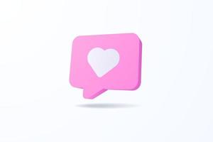 Realistic love message 3d icon design illustrations vector