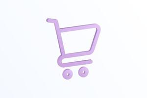 Realistic trolley cart 3d icon design illustrations vector