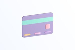 Realistic credit card 3d icon design illustrations vector