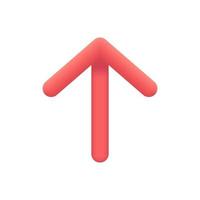 Realistic up arrow 3d icon design illustrations vector