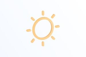 Ilustraciones de diseño de icono de sol realista 3d vector