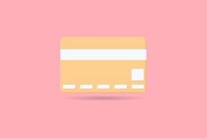 Realistic debit card 3d icon design illustrations vector