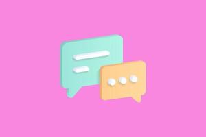 Realistic chatting 3d icon design illustrations vector