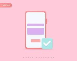 Realistic payment method 3d icon design illustrations vector