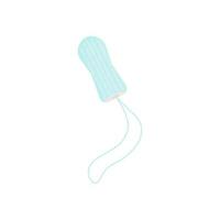 hygienic vaginal tampon. isolated image of protective device during woman's menstrual cycle. Absorbent material. Universal design. Vector illustration, flat